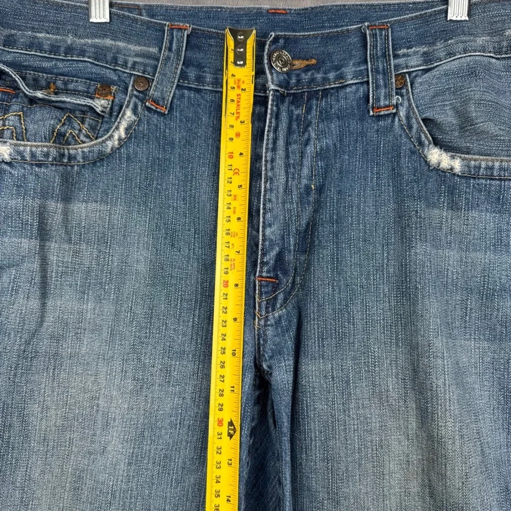 True Religion Joey Jeans Mens 34x36 World Tour Buddha‎ Embroidered Jeans Y2K USA